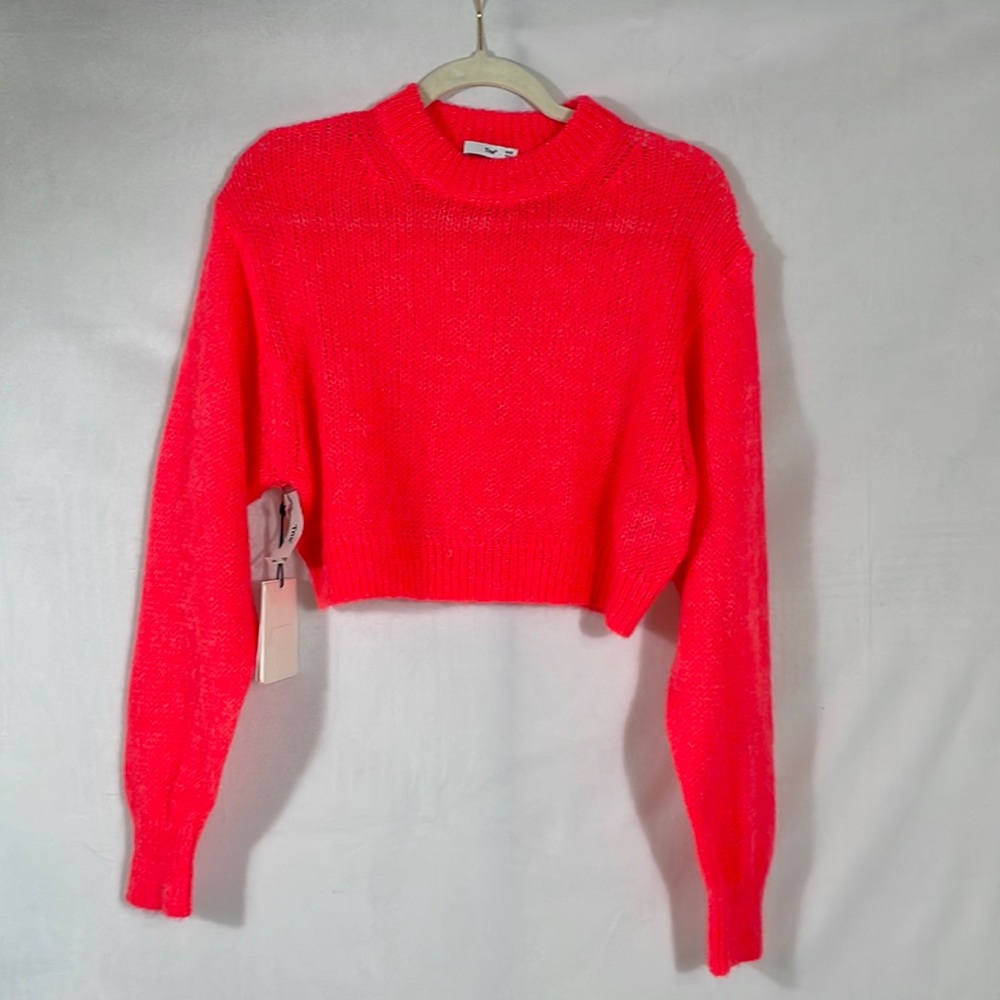 Aritzia TNA Sweater NWT Dayglo Pink XXS Soft